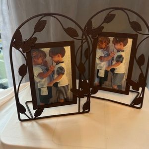 Bronze/rust antique color metal butterfly frames